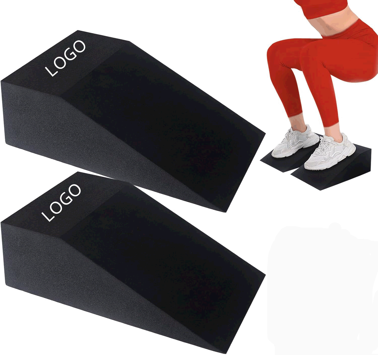 2 Pack Squat Wedge Blocks/Yoga Blocks 2