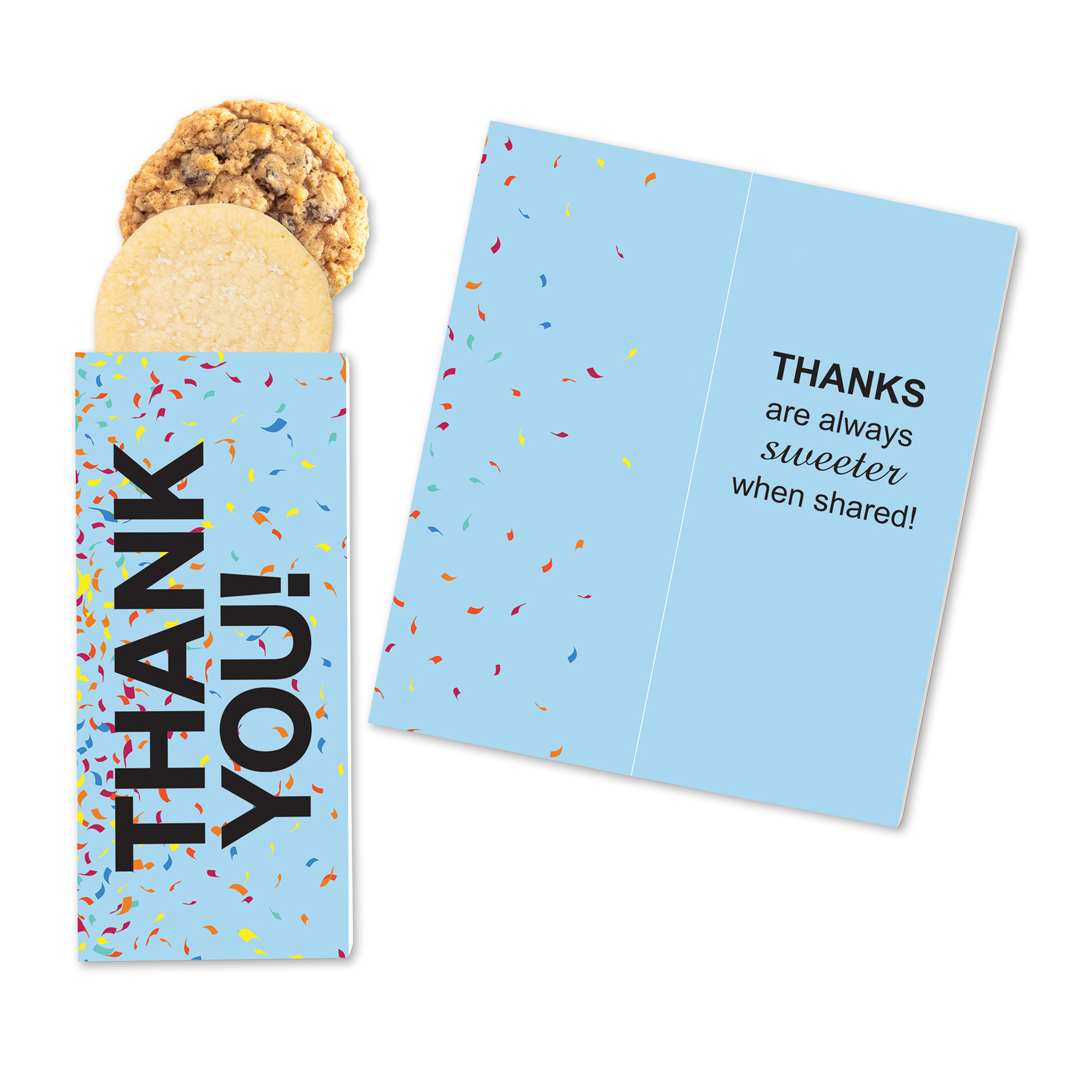 One Color Foil-Stamped Stock Gratitude Sweeter Cards with Homestyle Cookie Duo 1