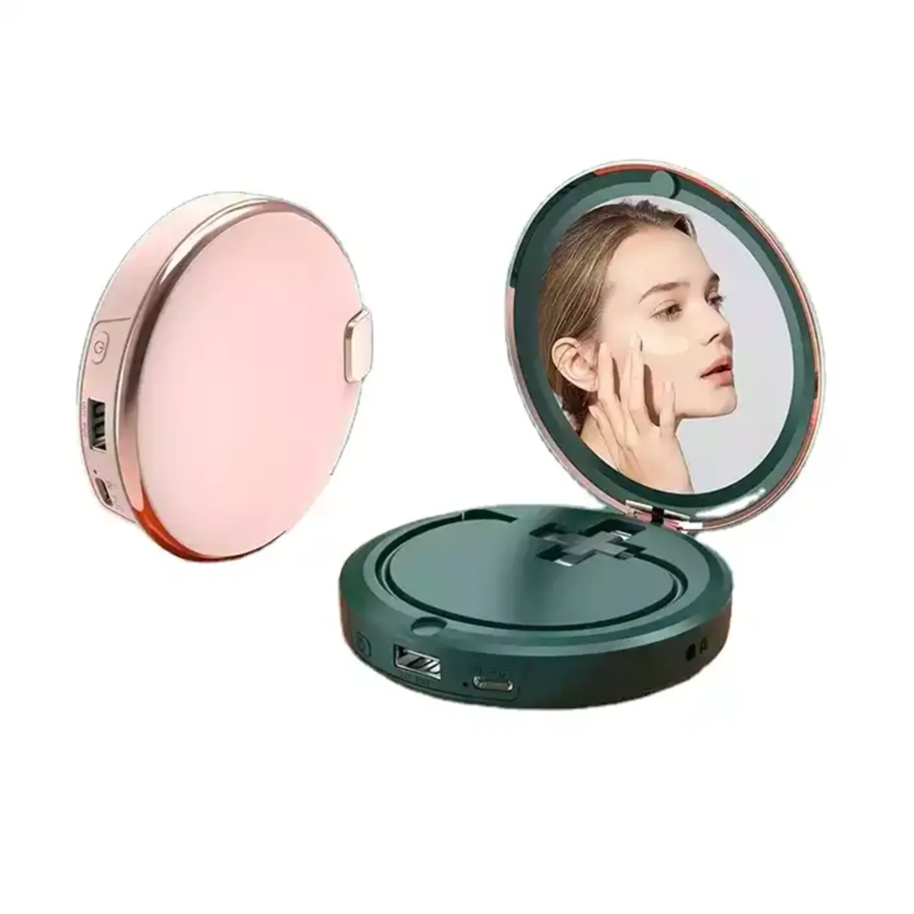 4000 mAh 3 in 1 Makeup Mirror Hand Warmer Power Bank 9