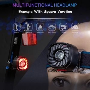 Square Turbo Shaped Rechargeable Head Flashlight 9