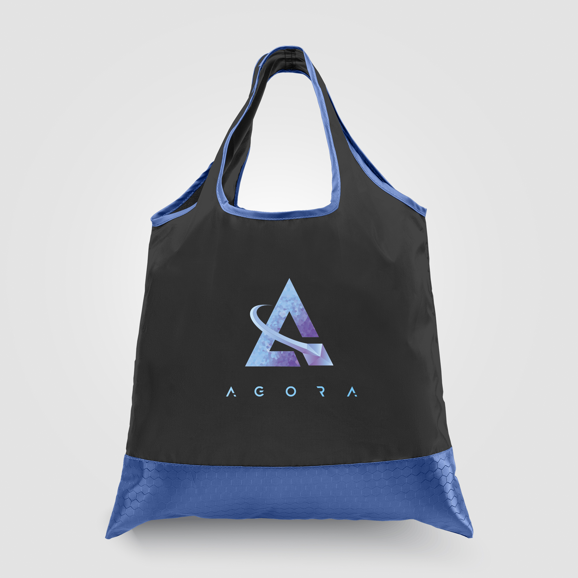 Zurich - Foldaway Shopping Tote Bag - 210D Polyester, 420D RipStop Trim 6