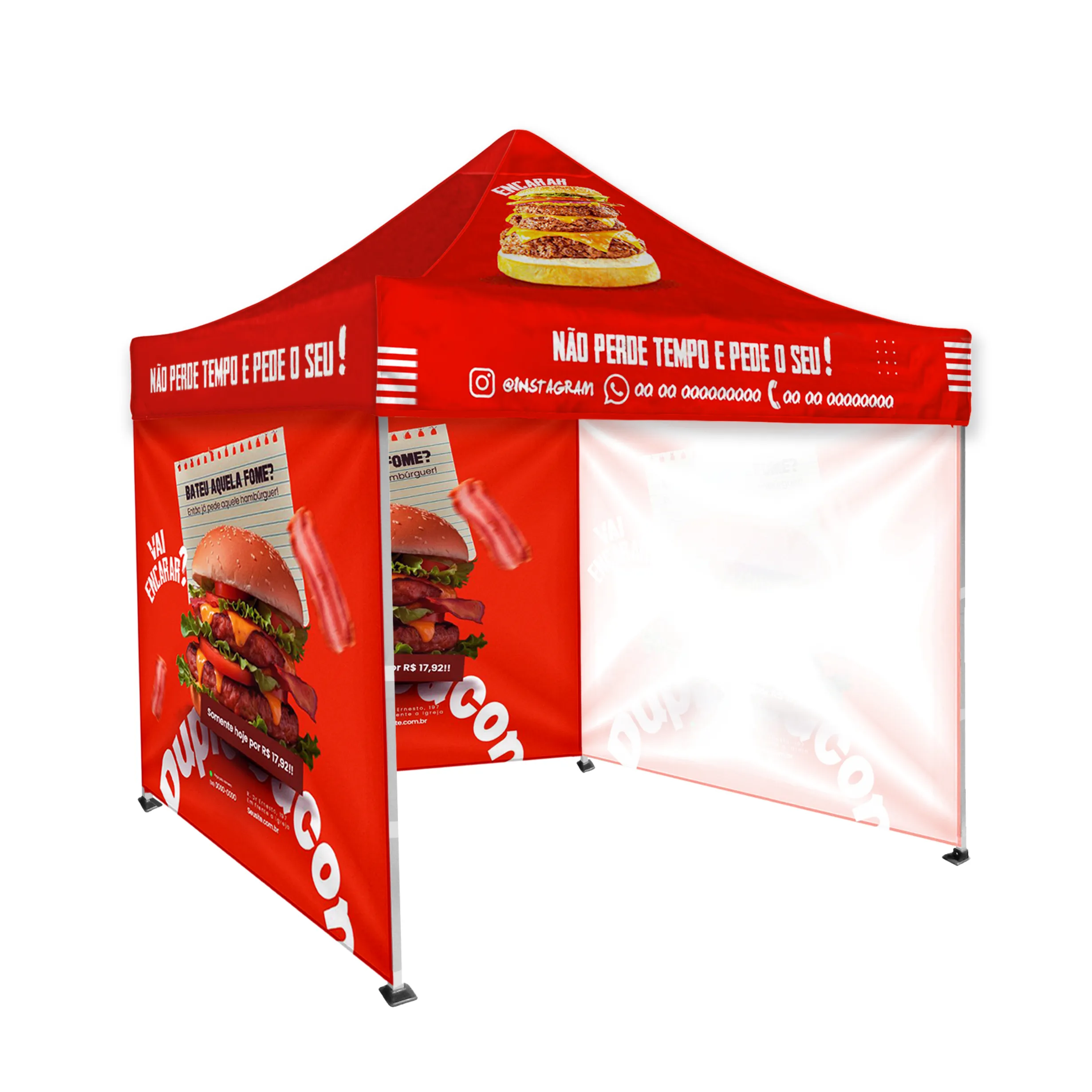 10'x10' Tent Canopy with frame and three full wall 4