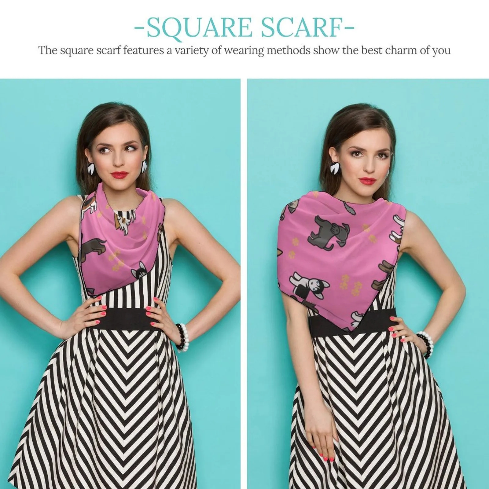 Polyester Fashion Scarf with Logo 4