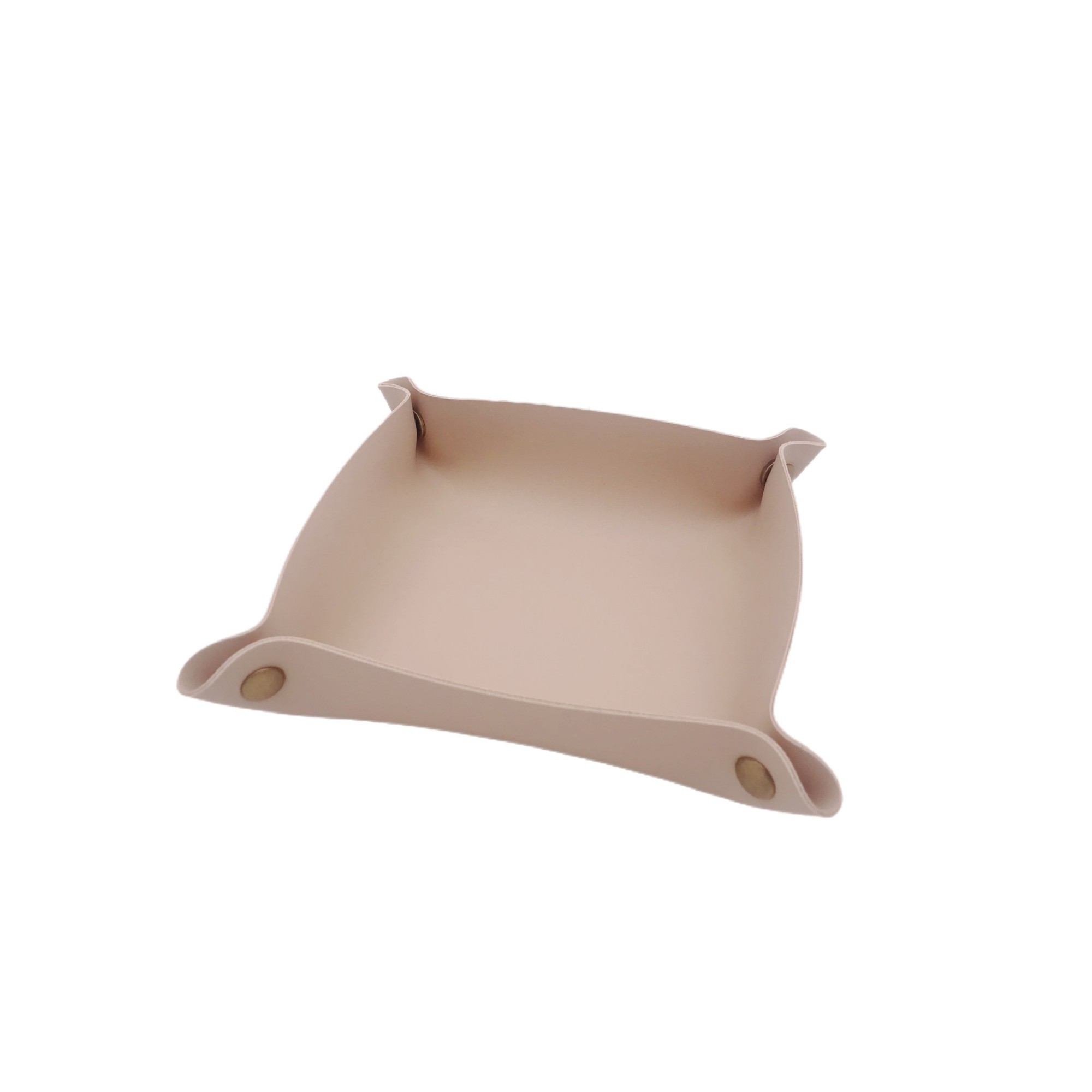 PU Leather Foldable Valet Tray With Snap Corners 7.87" 18