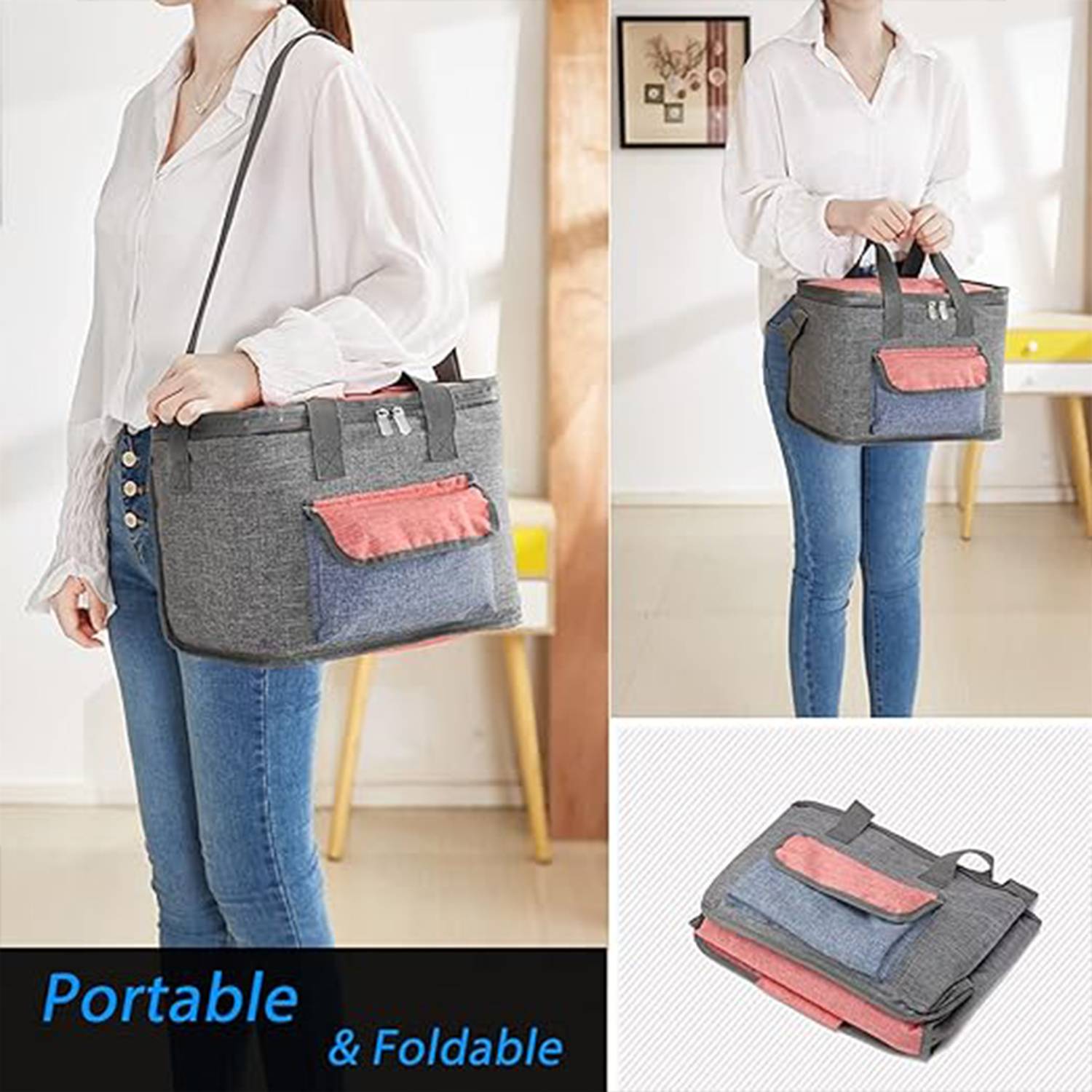 Large Cooler Insulated Picnic Lunch Bag Waterproof 8