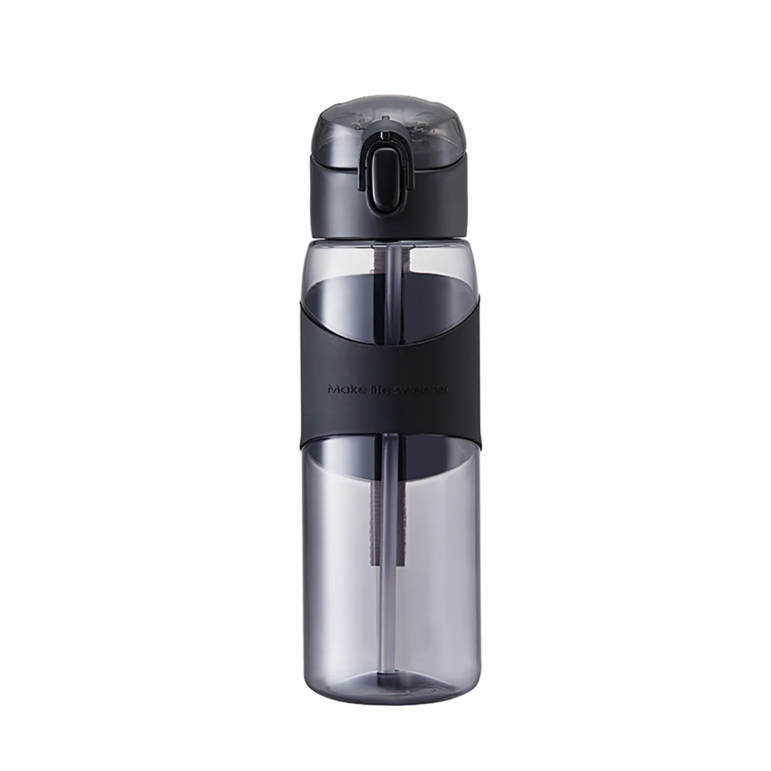 18oz Plastic Water Bottle With Handle Chug Lid & Straw 5