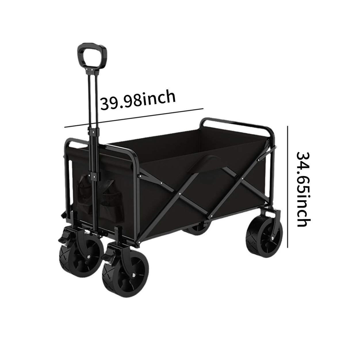 Folding Camping Wagon with 360 Degree Rotating Wheels 2