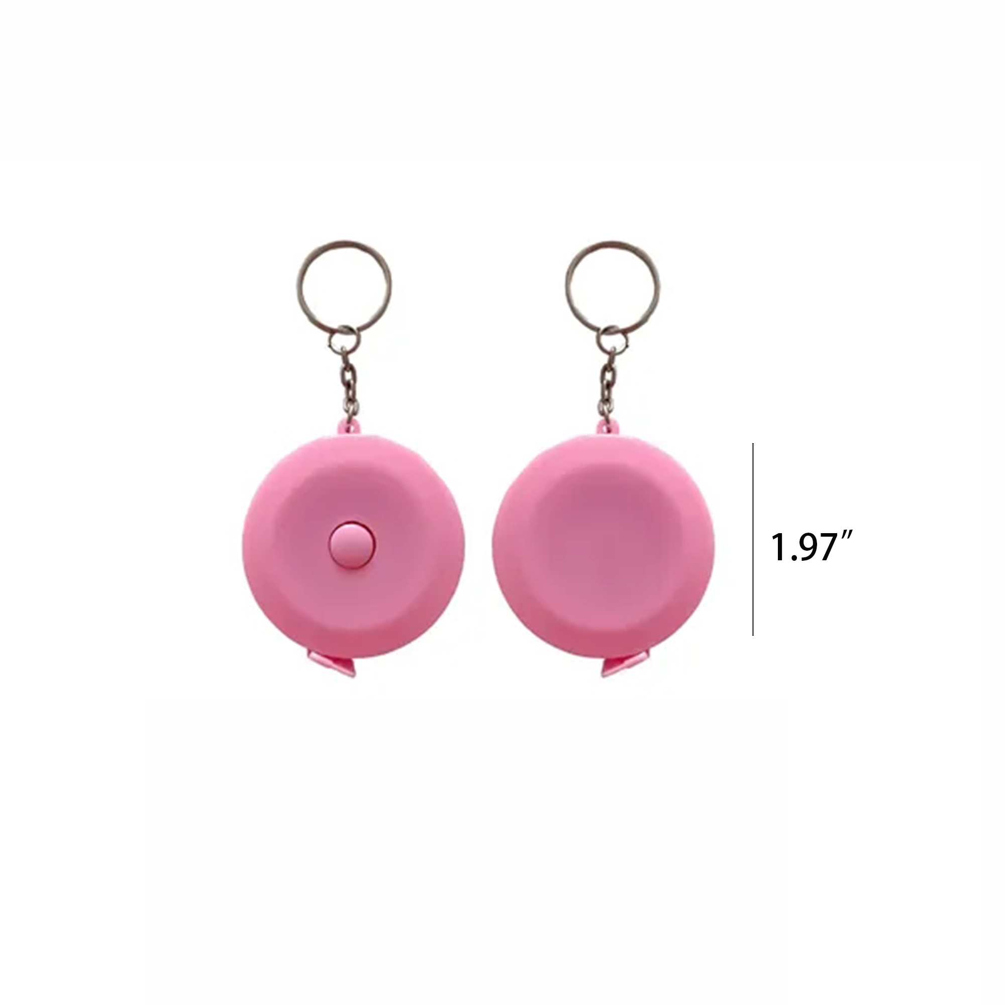 Retractable Plastic Round Tape Measure Keychain MOQ 10pcs 3
