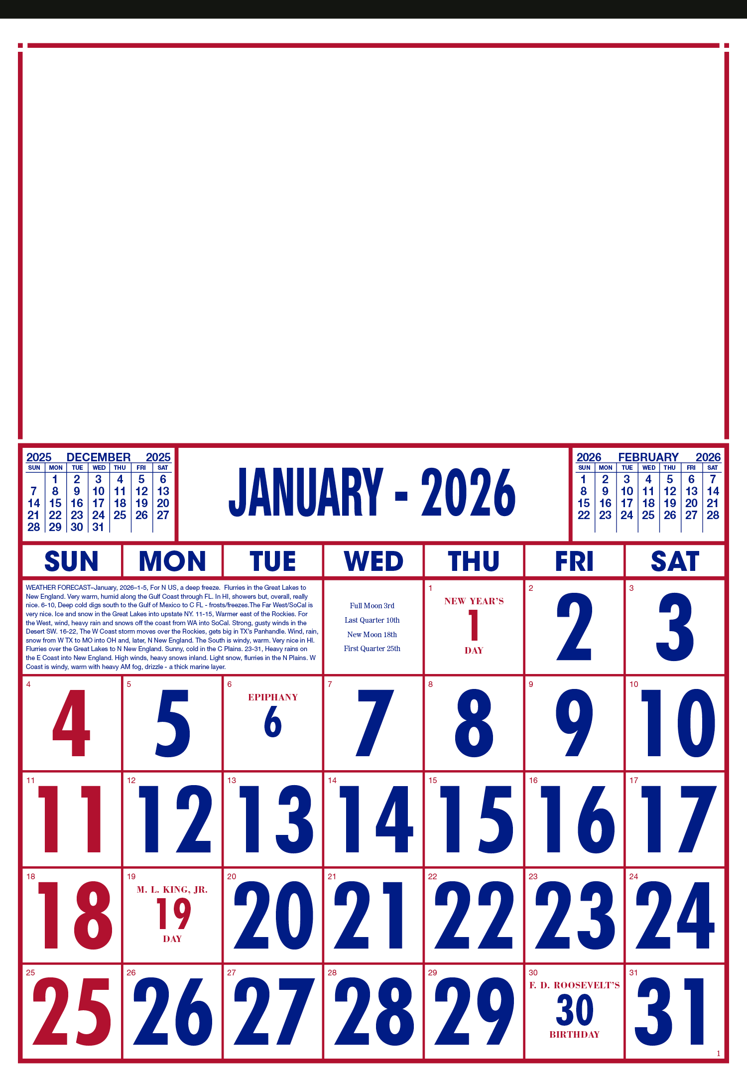 Skinner & Kennedy® Commercial 12-Sheet Calendar 17