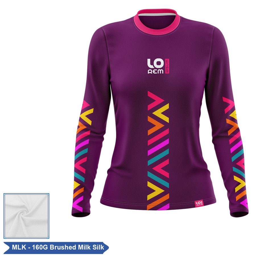 Women's Sublimation 160G Brushed Milk Silk Long Sleeve 6