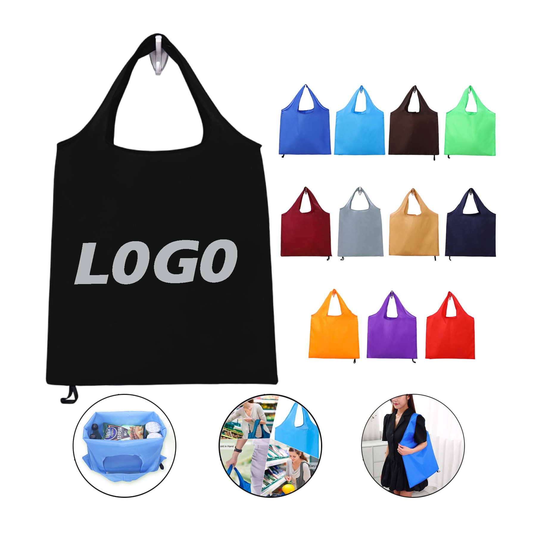 Multi-colored Supermarket Shopping Bags
