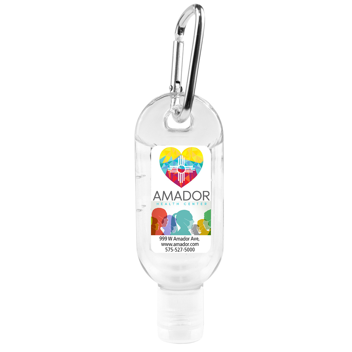 "SanGo L" 1.8 oz Hand Sanitizer Antibacterial Gel in Flip-Top Bottle with Carabiner(PhotoImage Full 4