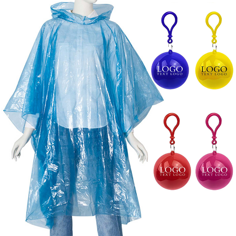 Keychain Ball Poncho Disposable Raincoat 3