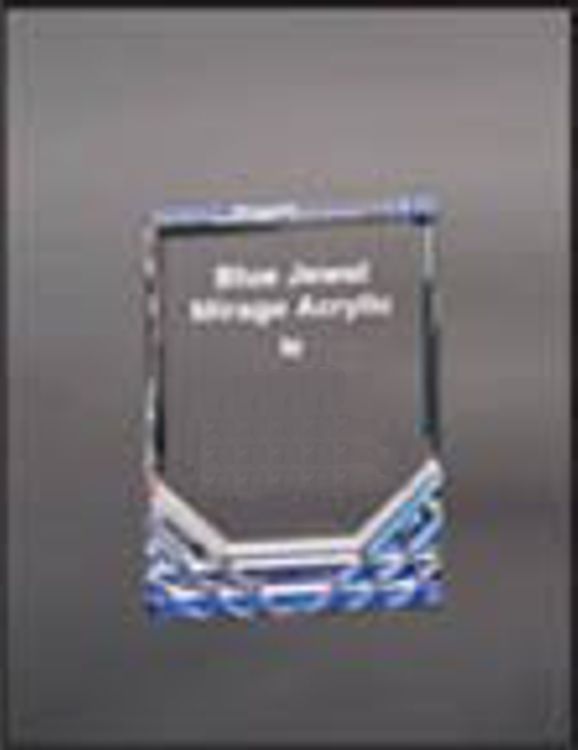 3.5" x 5" Blue Jewel Mirage Acrylic Award