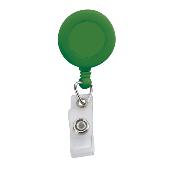Retractable Zip Cord w/ Epoxy Dome & Vinyl Snap Attachment w/ Bulldog Clip 24