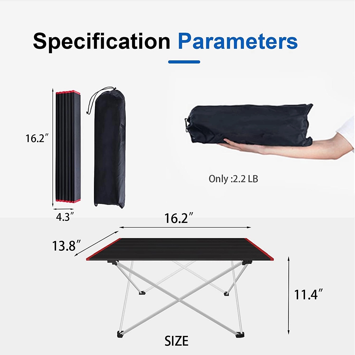 Portable Camping Foldable Aluminum Table With Carry Bag 4