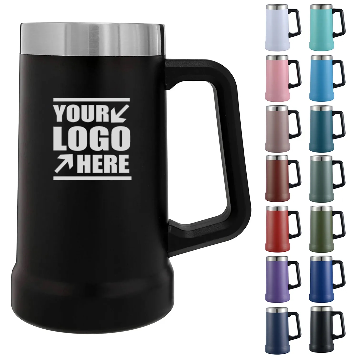 24Oz Classic Beer Stein with Big Grip Handle 15