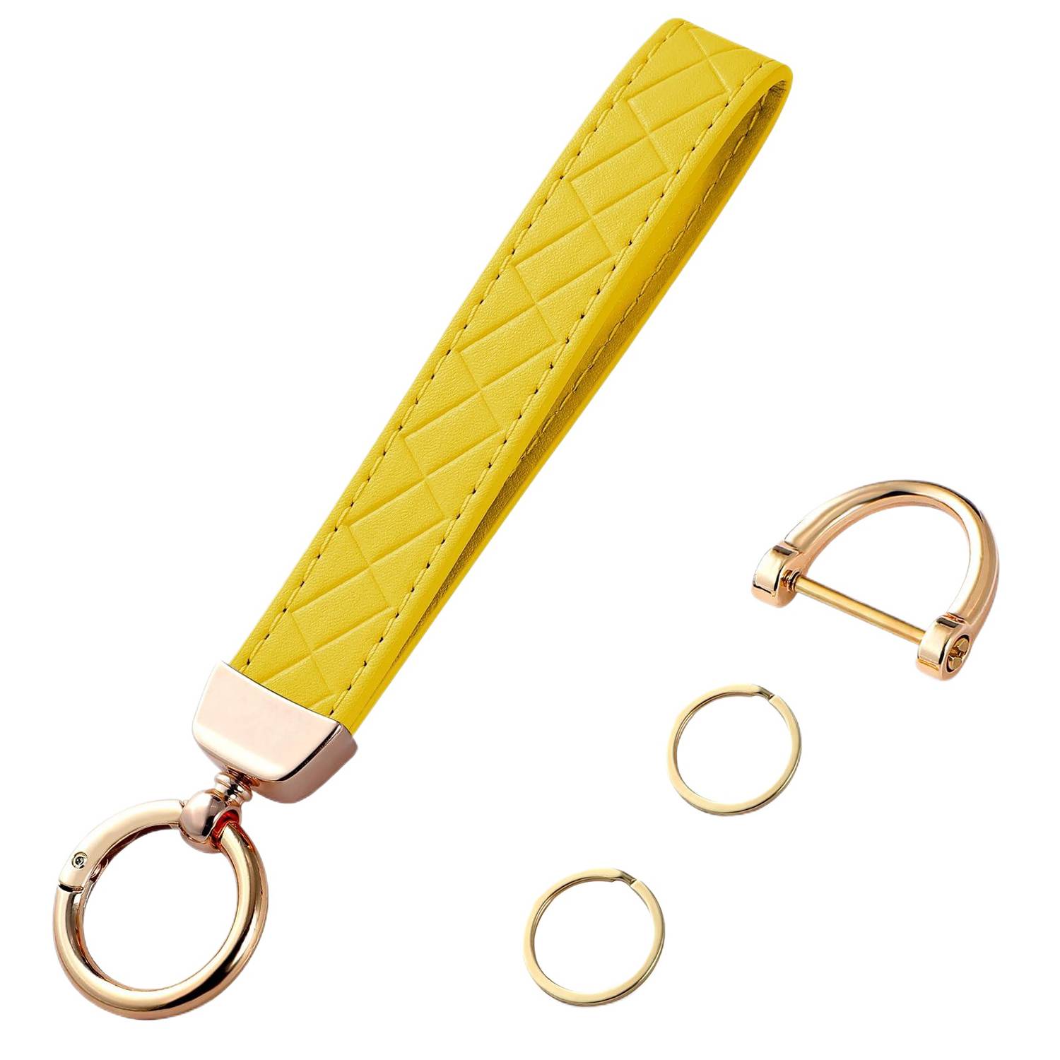 PU Leather Anti-Lost Wristlet Keychain 12