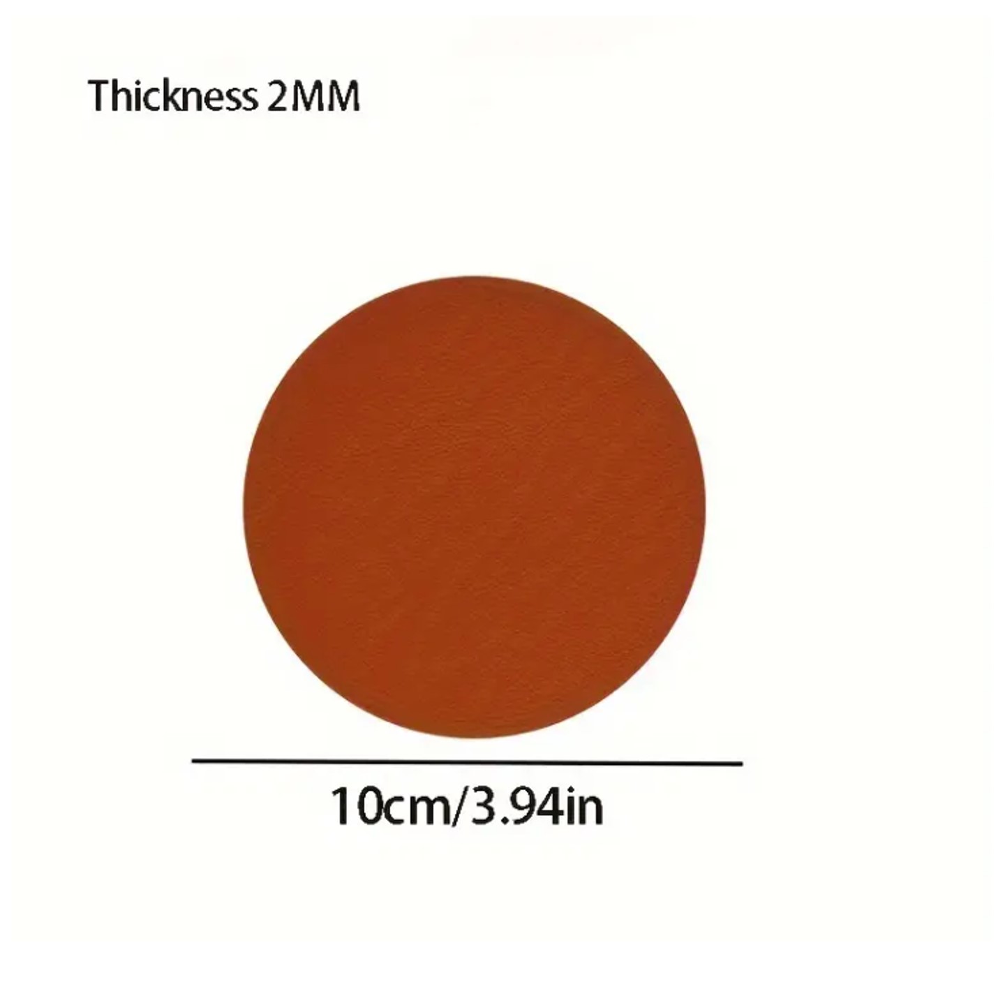Round leather and Cork Coaster 5
