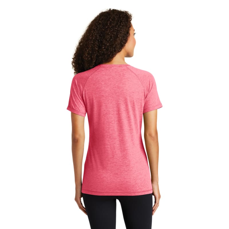 Sport-Tek Women's PosiCharge Tri-Blend Wicking Scoop Neck Raglan Tee. 12