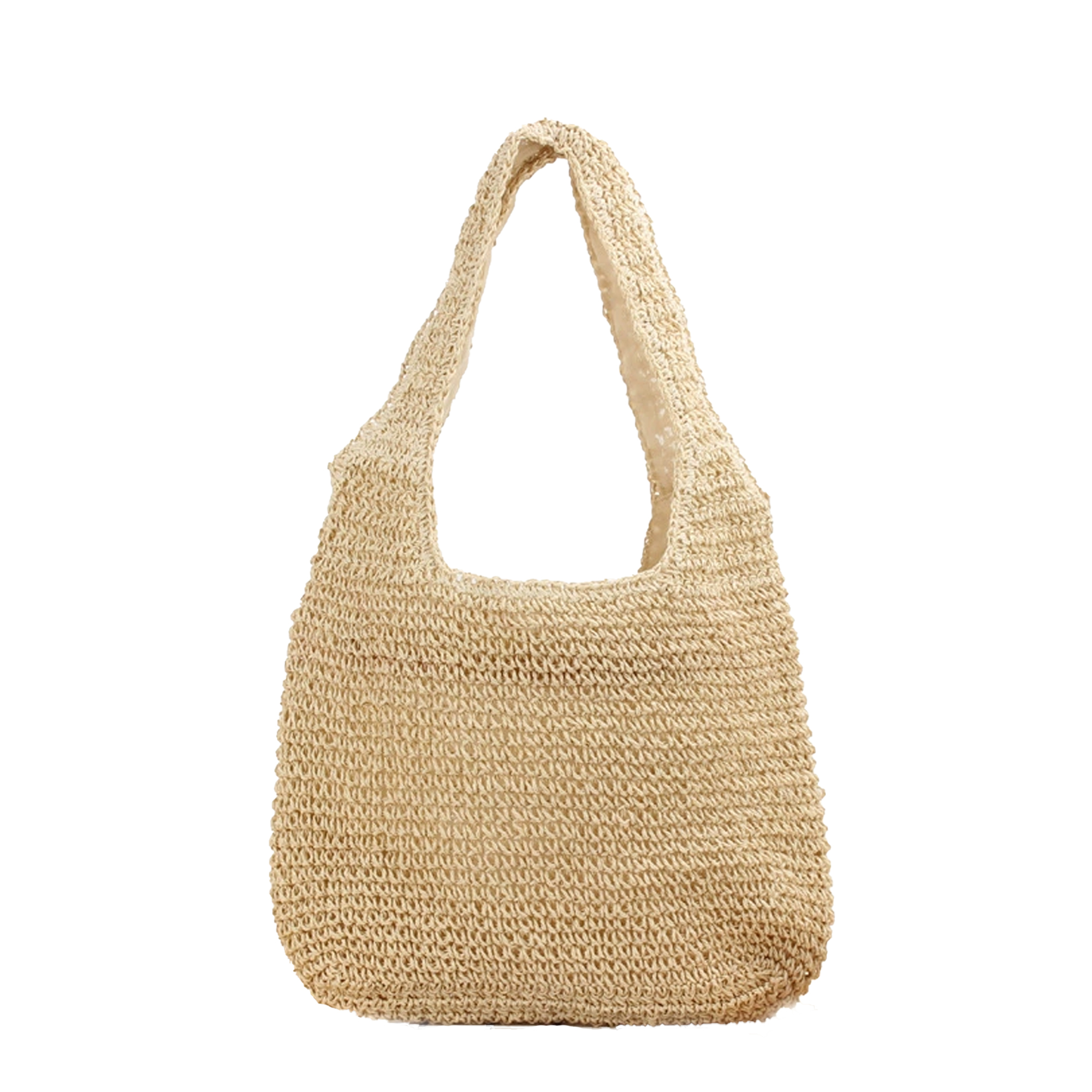 Hand-woven Soft Large Straw Shoulder Beach Bag, custom tote bag with logo imprint 5