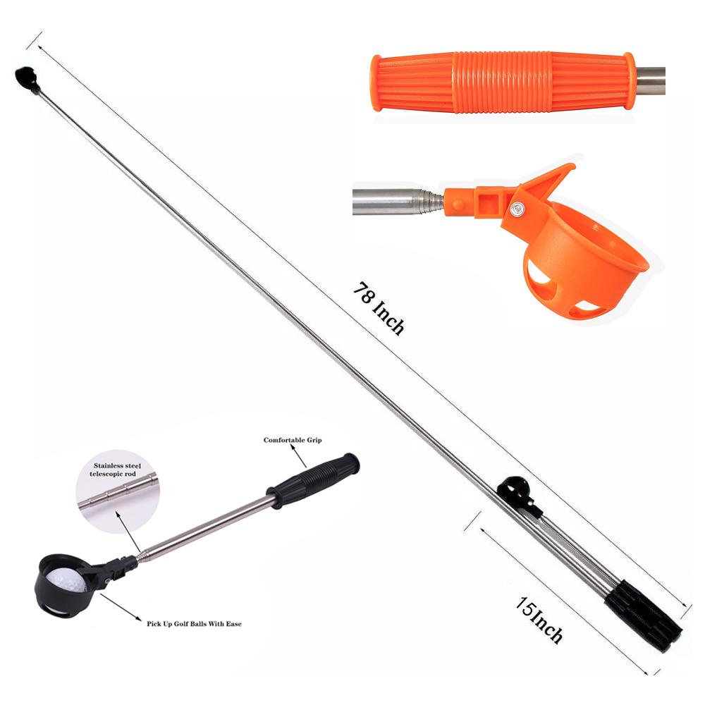 Golf Ball Retriever Telescopic With Automatic Locking Scoop 2