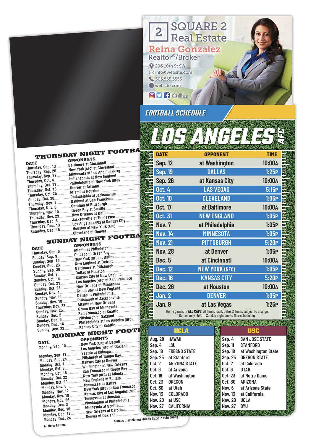 Magna-Card Business Card Magnet Football Schedules (3.5x9) 1