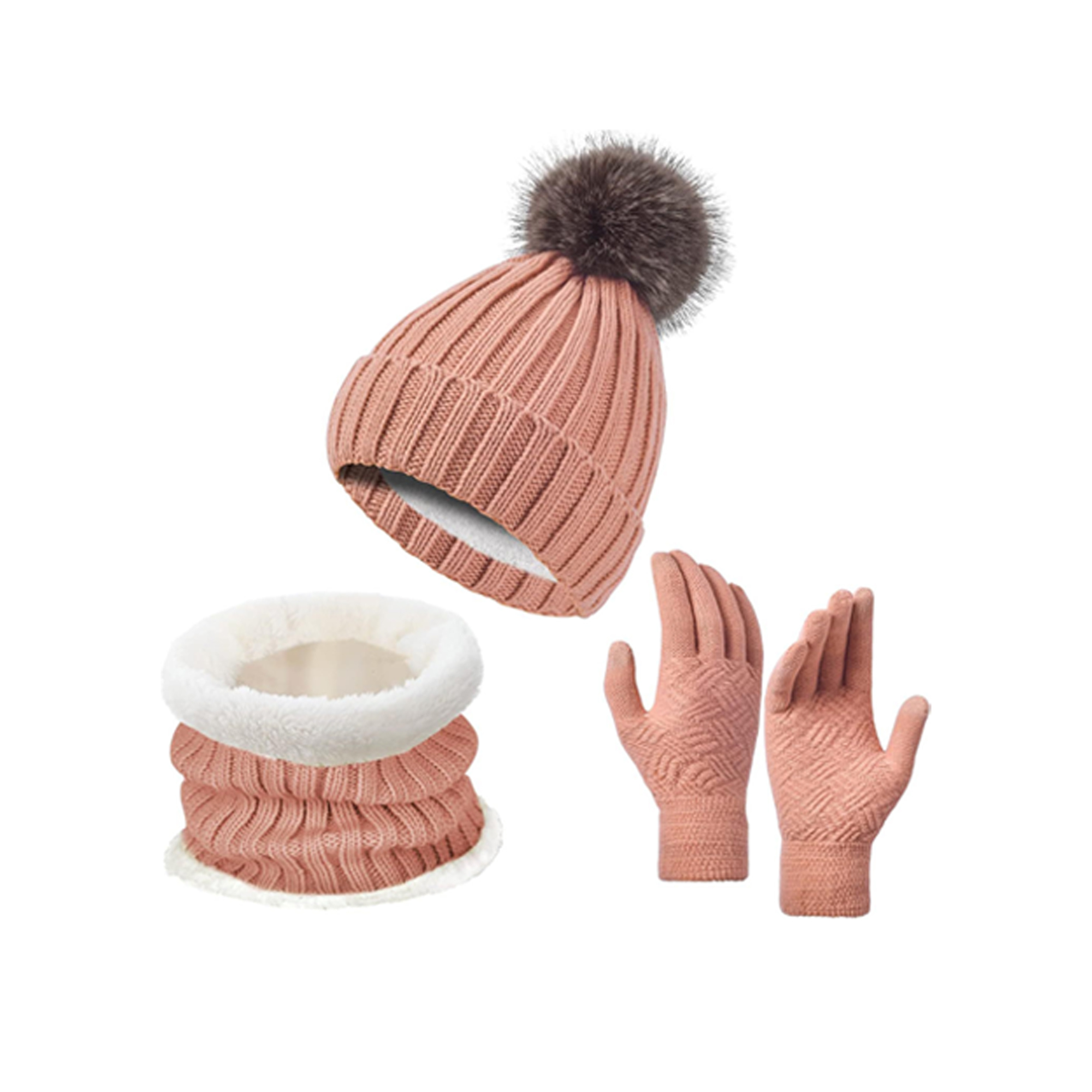 Thermal Three-Piece Acrylic Winter Set 6