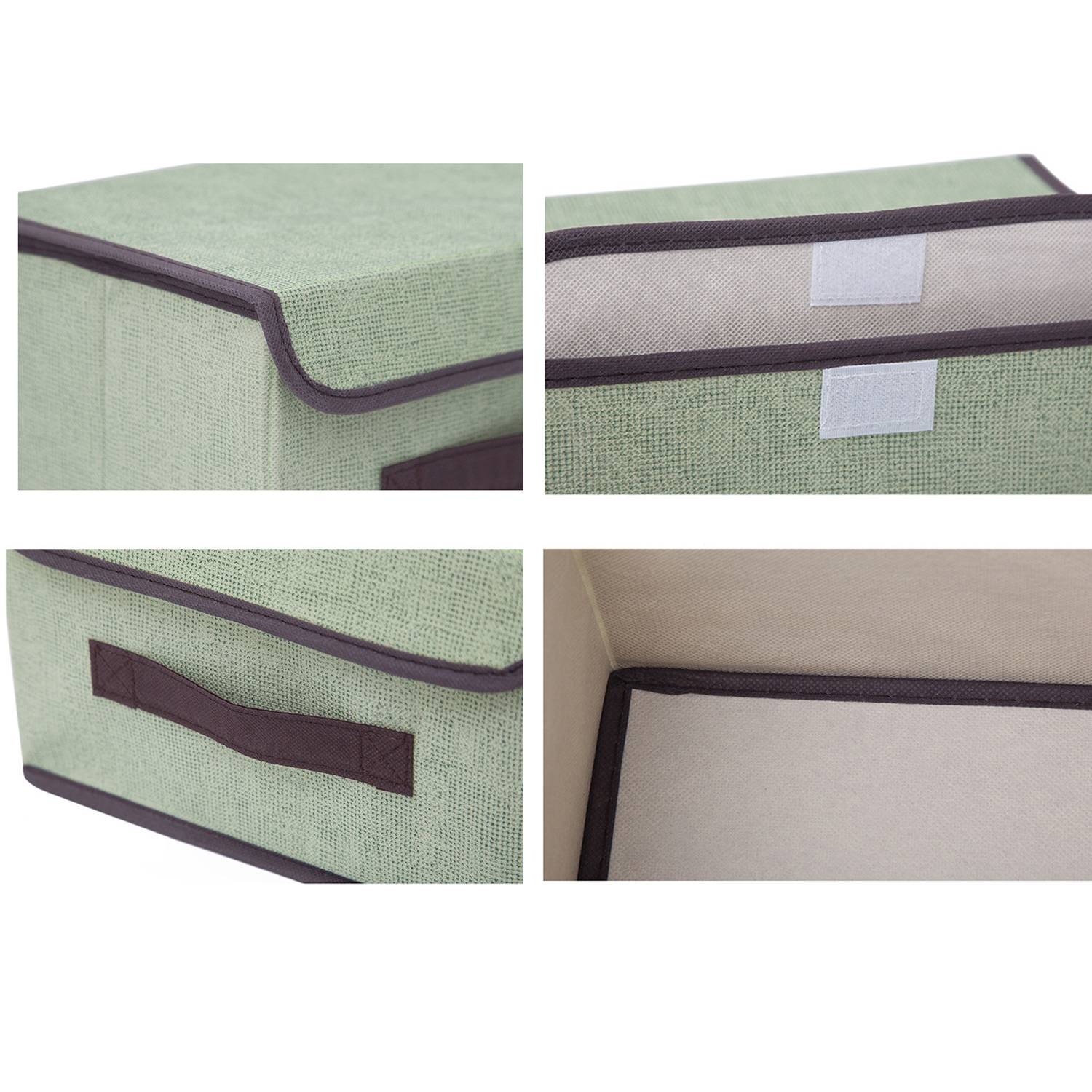 Linen Foldable Storage Box w/ Flip Lid 3