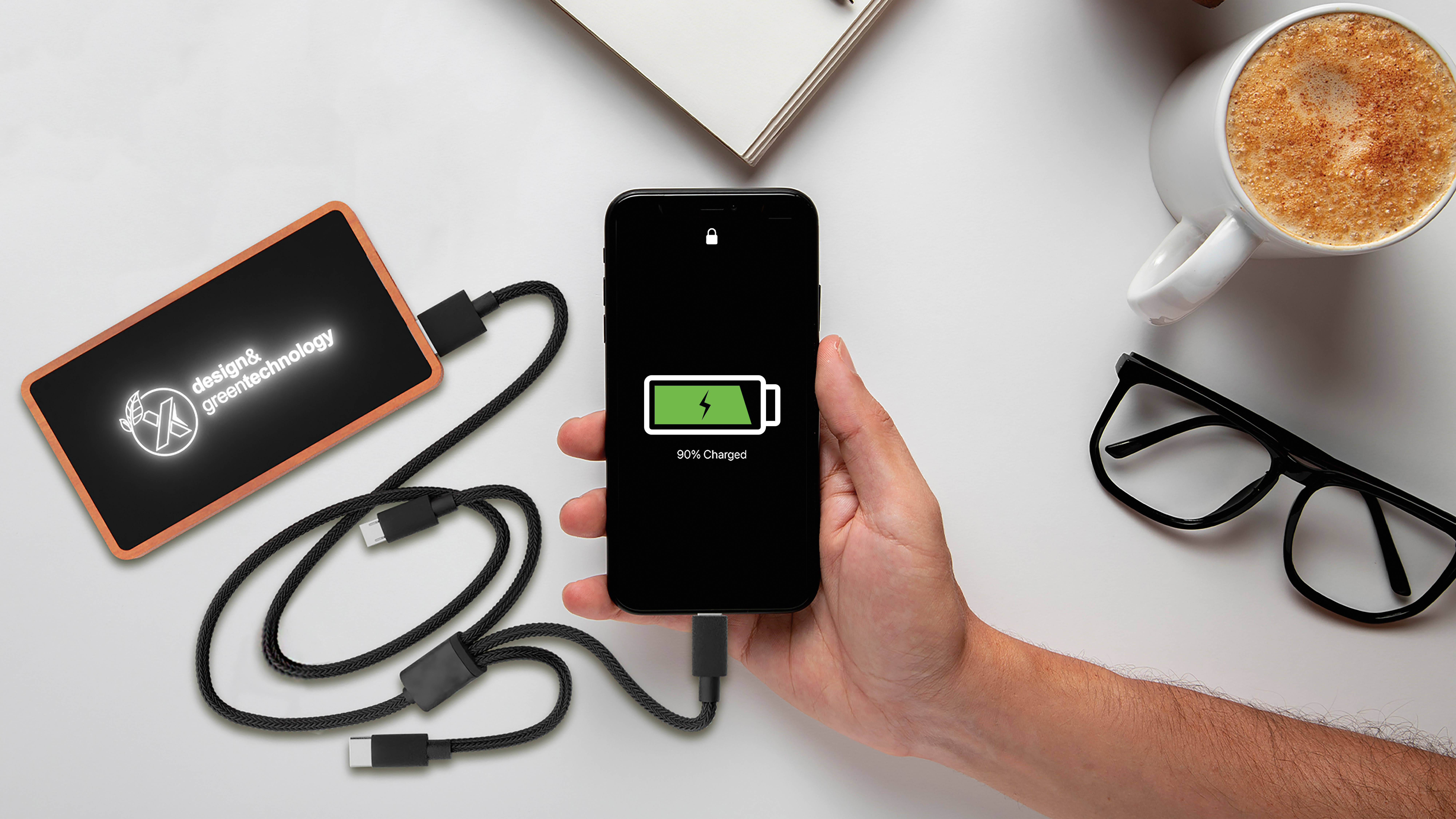 SCX Innovative Design™ Maple Wood Wireless Power Bank 5000 mAh 3