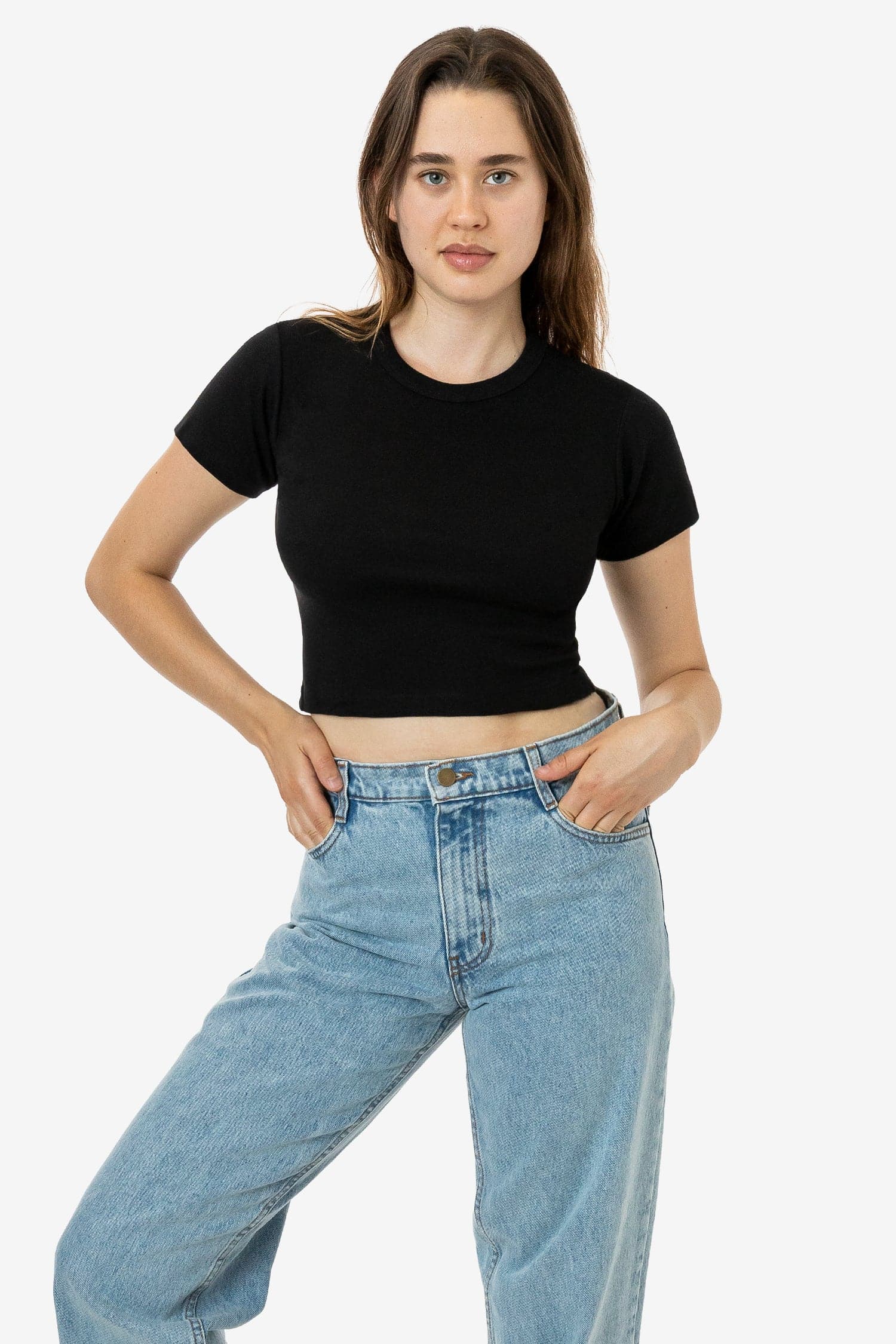 BABY RIB SHORT SLEEVE CROP TEE 8