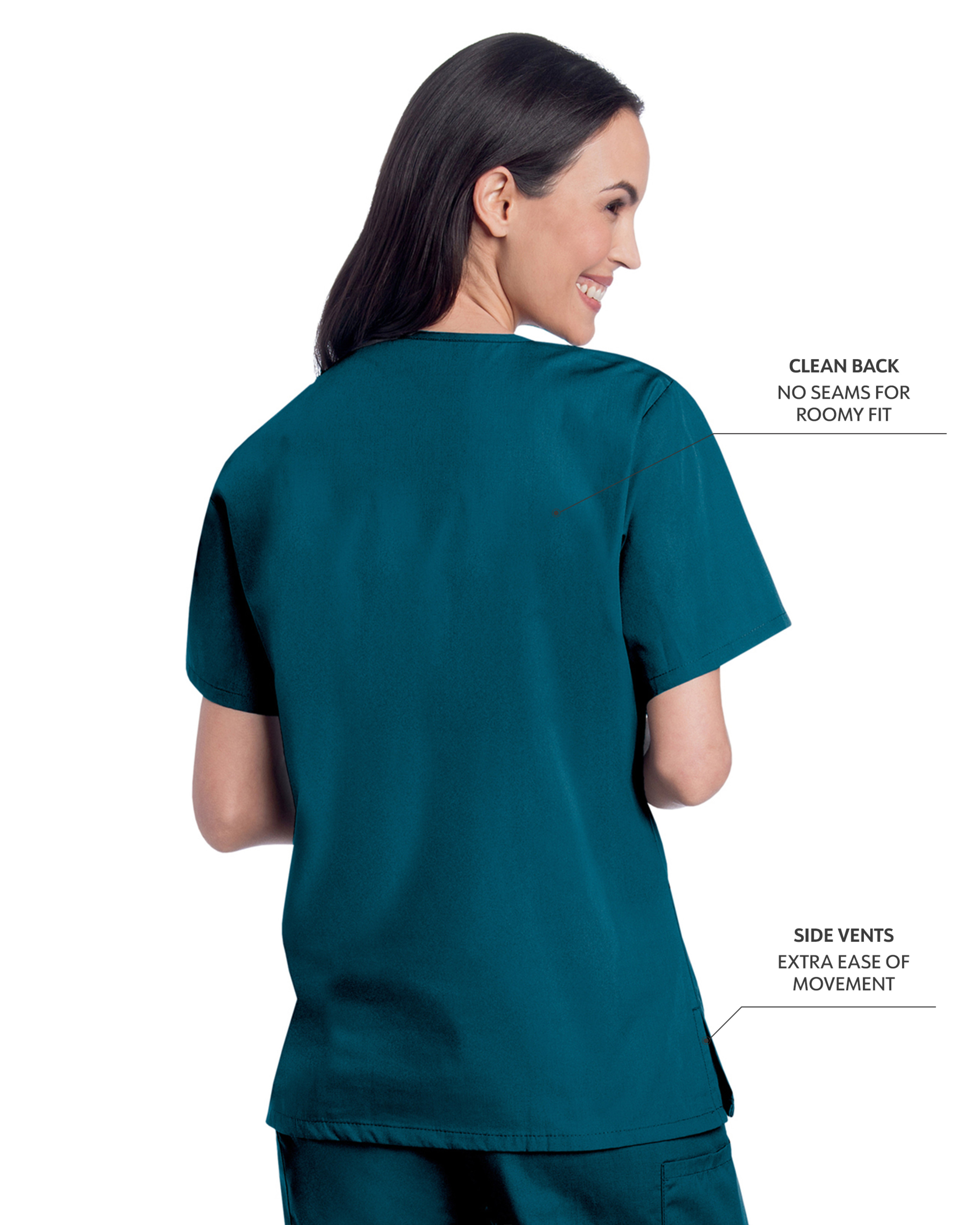 Landau - ScrubZone - Women's Three-Pocket Clean Back V-Neck Top 22