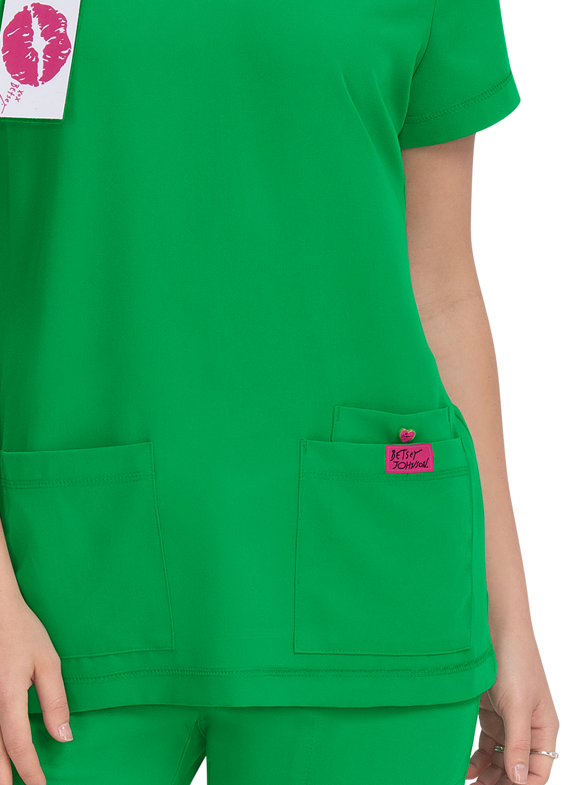 koi - Betsey Johnson - Women's Three-Pocket Snap-Button Placket V-Neck Freesia Top 30