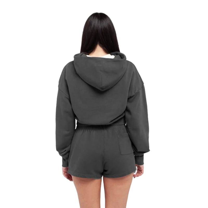 Shaka Wear Ladies' Garment Dye Crop Hooded Sweatshirt, custom hoodie or sweatshirt with logo imprint 8