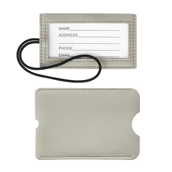 Vegan Leather Luggage Tag with Loop Strap 31