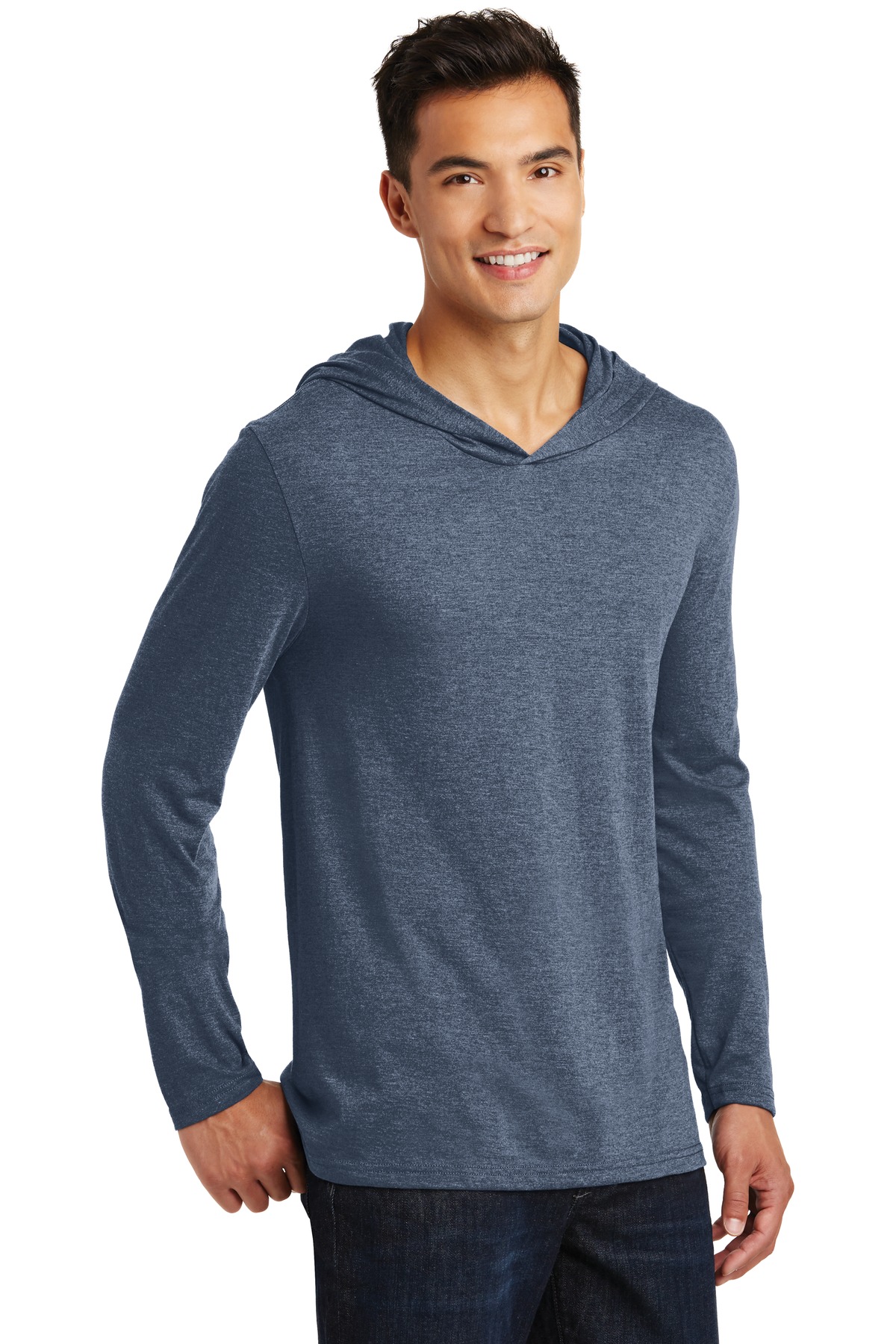 District Perfect Tri Long Sleeve Hoodie. DM139, custom hoodie or sweatshirt with logo imprint 28