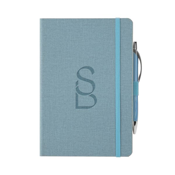 Crosshatch PU Notebook With Pen 3