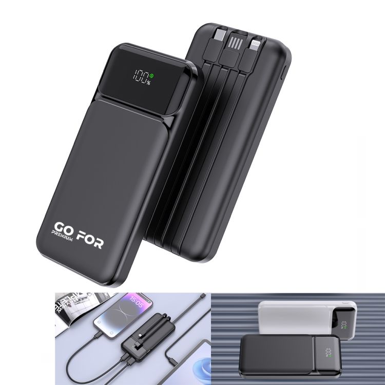 10000mAh Portable Power Bank with 3 Built in Cables 1
