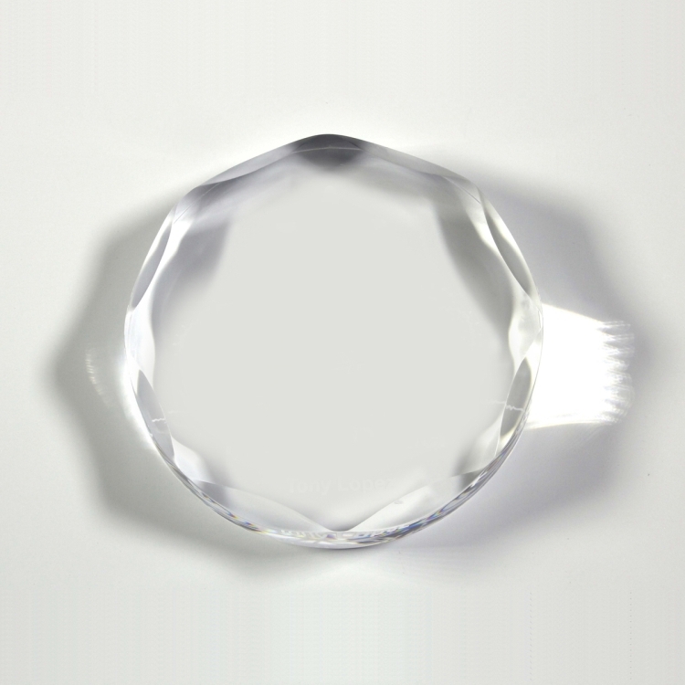 Scalloped Circle Paperweight Award - 4" dia x 3/4" - 2401S (Screen Print) 2