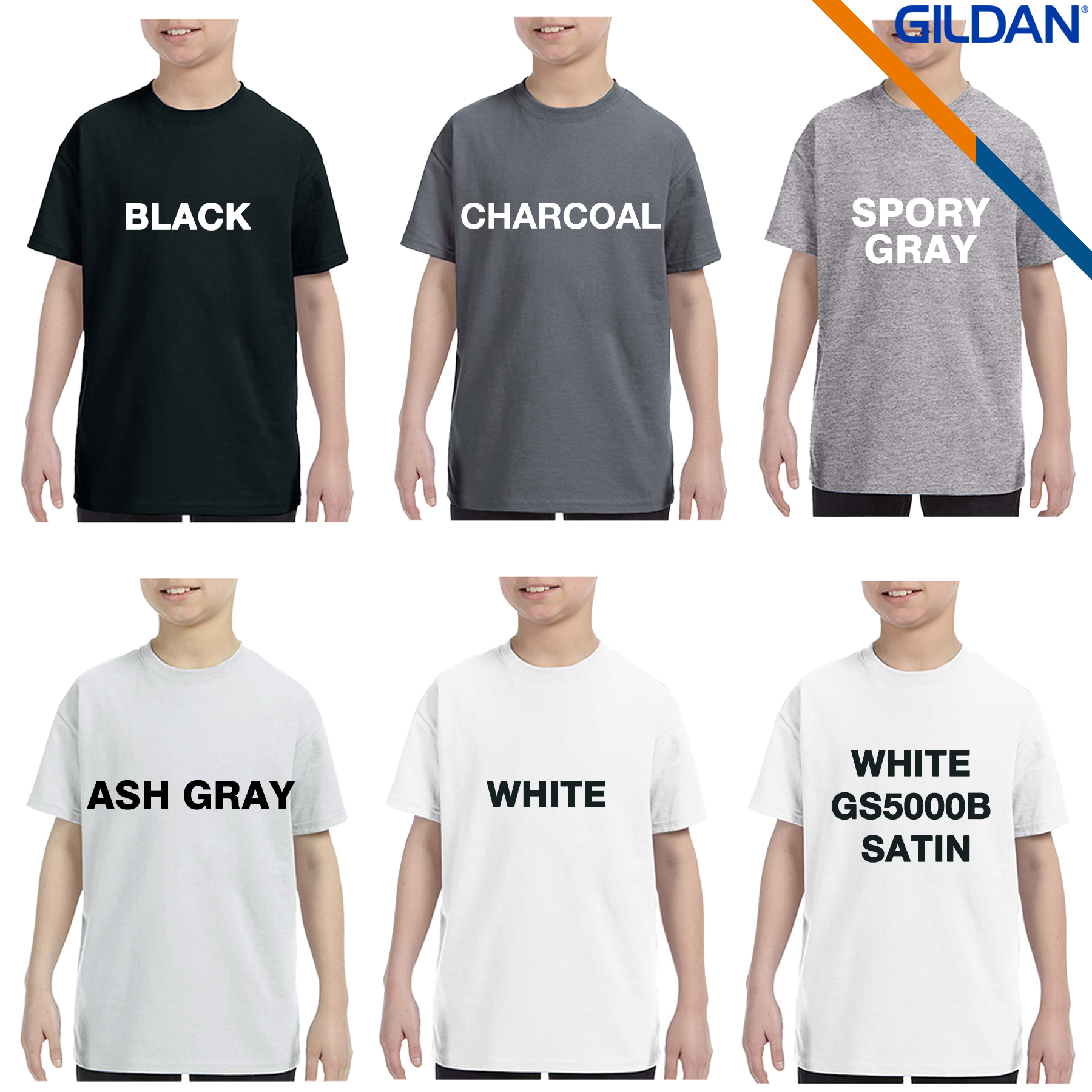 Gildan® 5.3 oz Heavy Cotton Youth T-Shirts 7