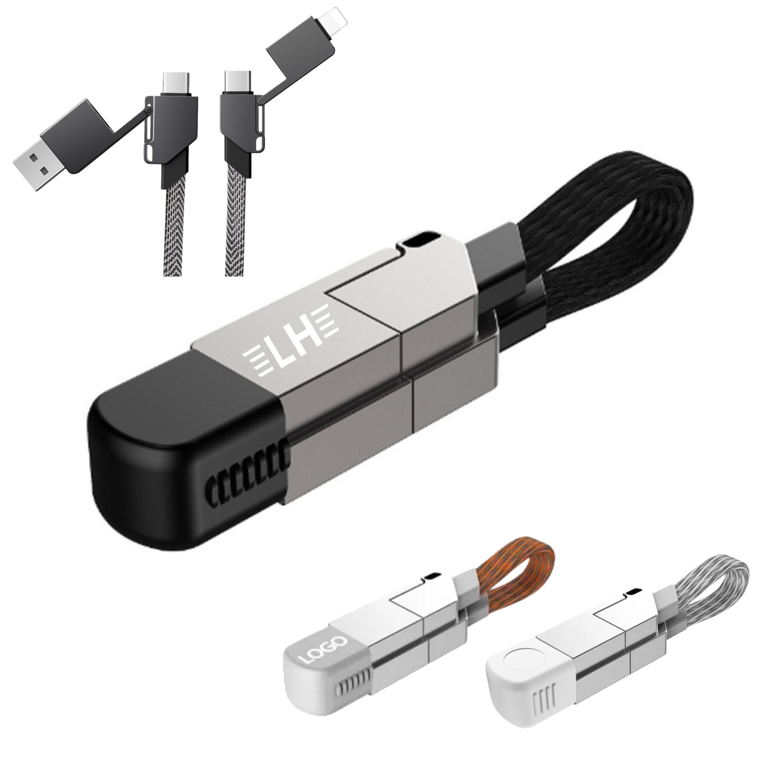 Six-in-One Keychain Fast Charging Data Cable 2