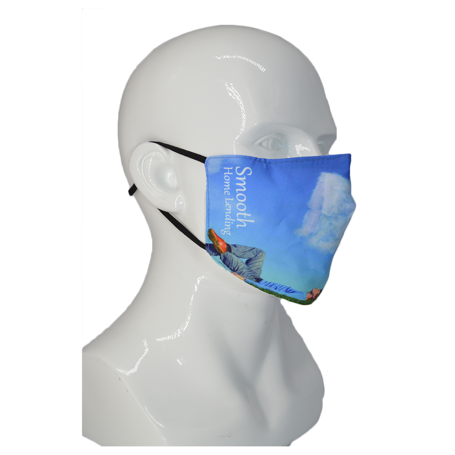 2-Layer Safety Face Mask w/Custom Logo & Adjustable Ear Loop 2