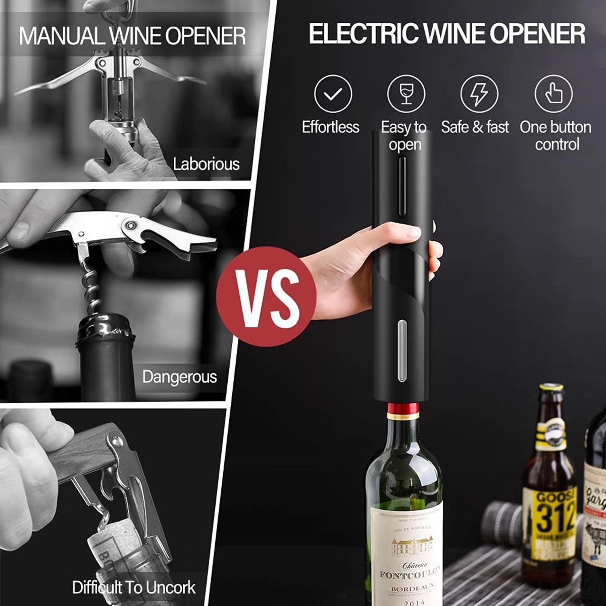4-in-1 Electric Wine Bottle Opener Kit 2