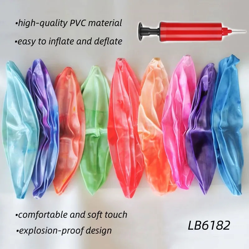 Inflatable Yoga Marbleized Bouncy Balls for Kids Outdoor Fun 5
