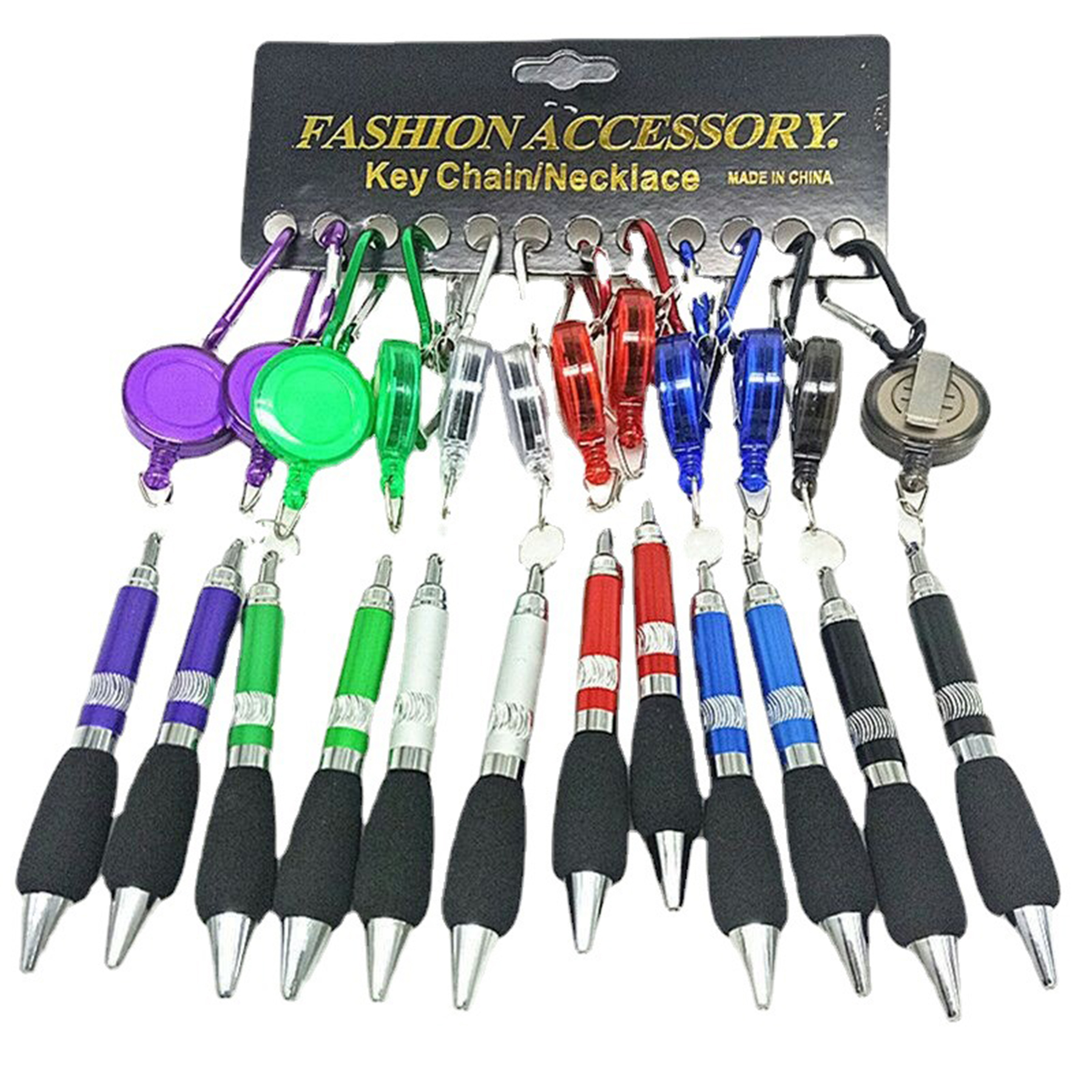 Retractable Badge Reel Pen With Carabiner 2