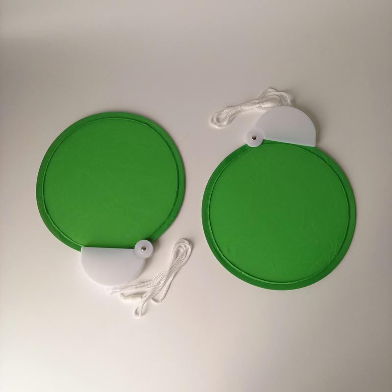 Foldable Round Fan with Handle & lanyard 9