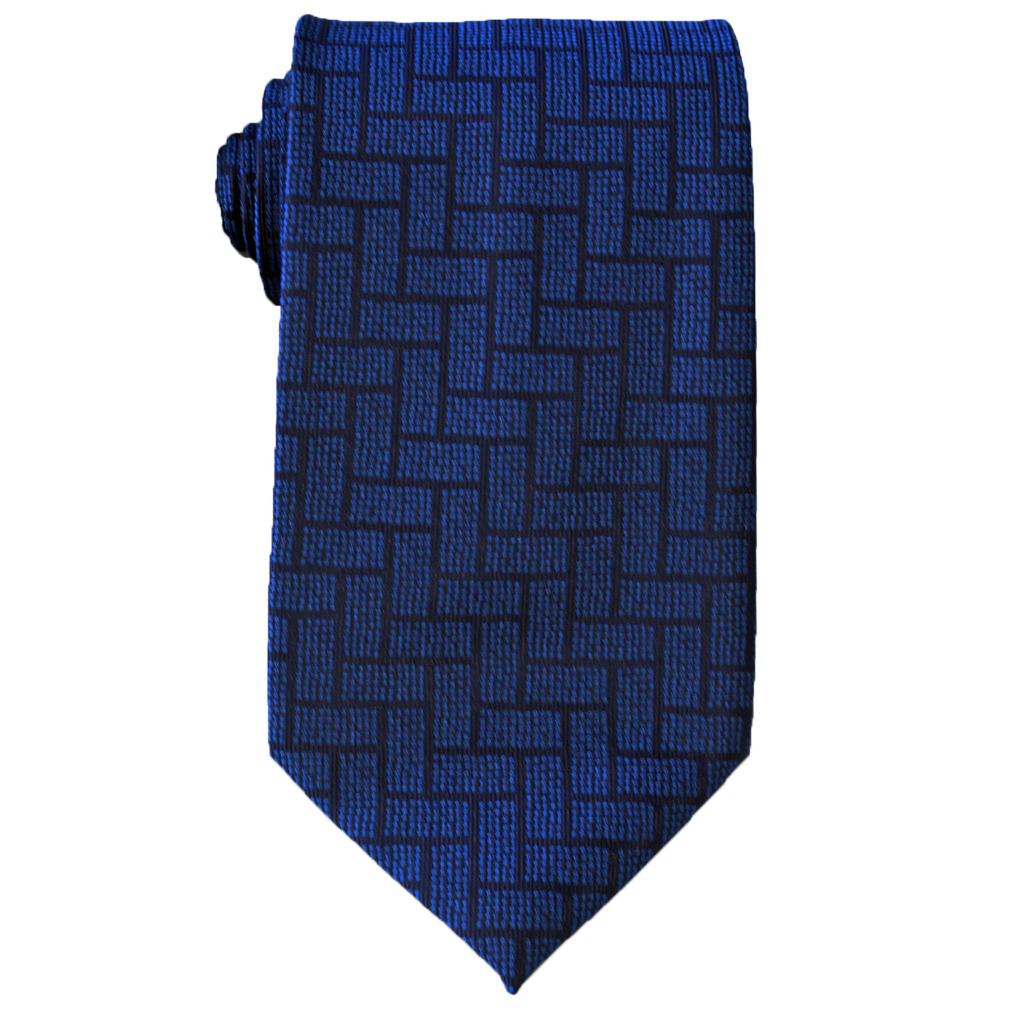 Rectangular Build Navy Blue Tie 1