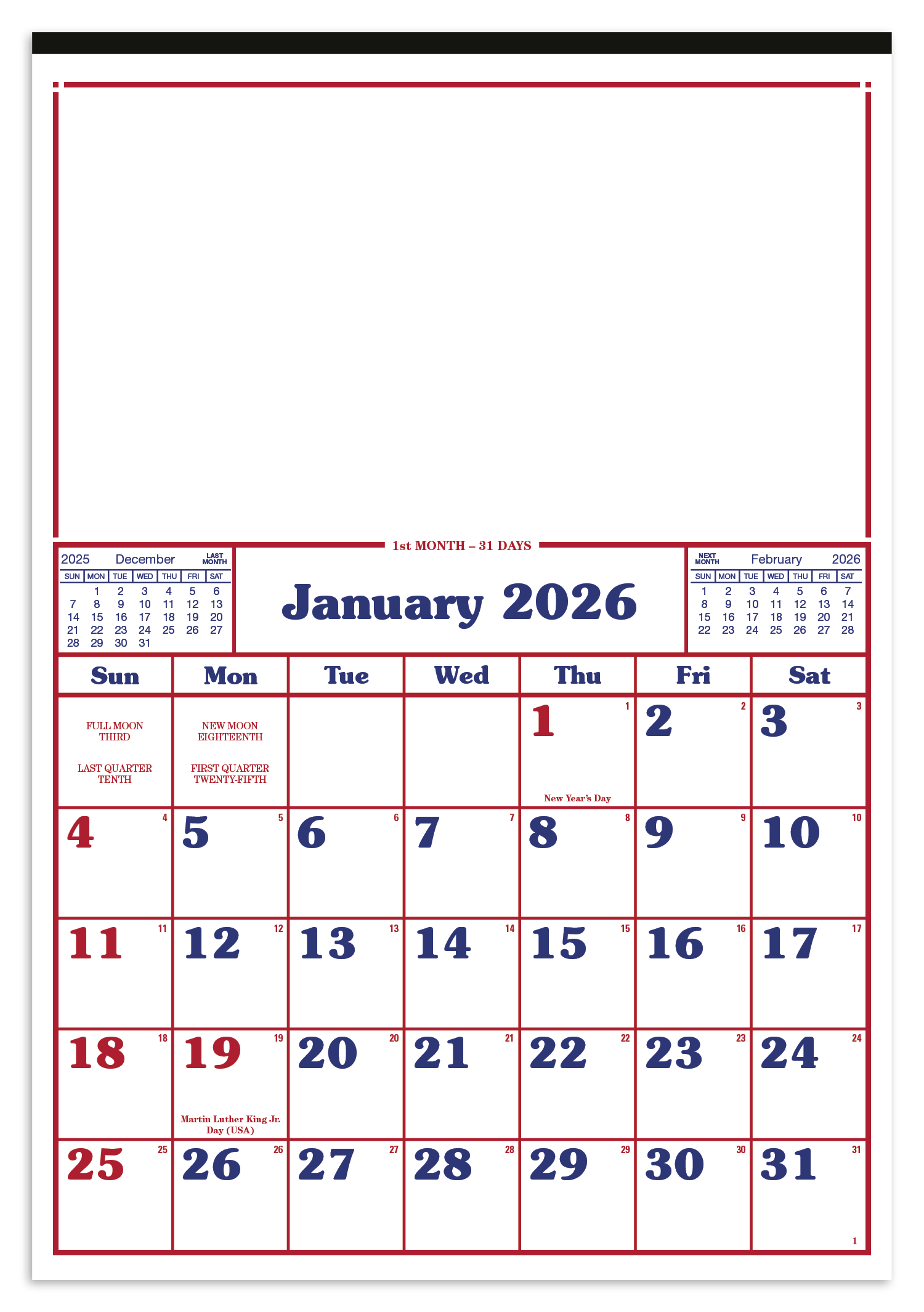 Skinner & Kennedy® Commercial 12-Sheet Calendar 34