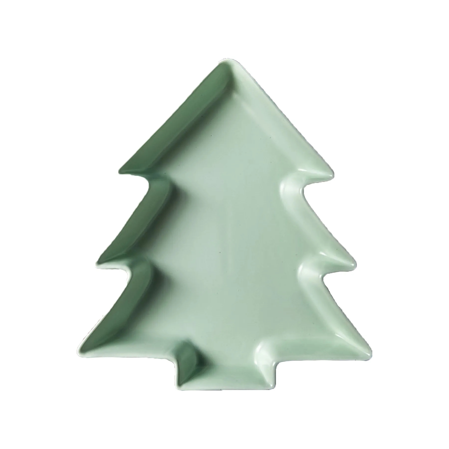 Christmas Tree Shaped Plate Ceramic Dish 10