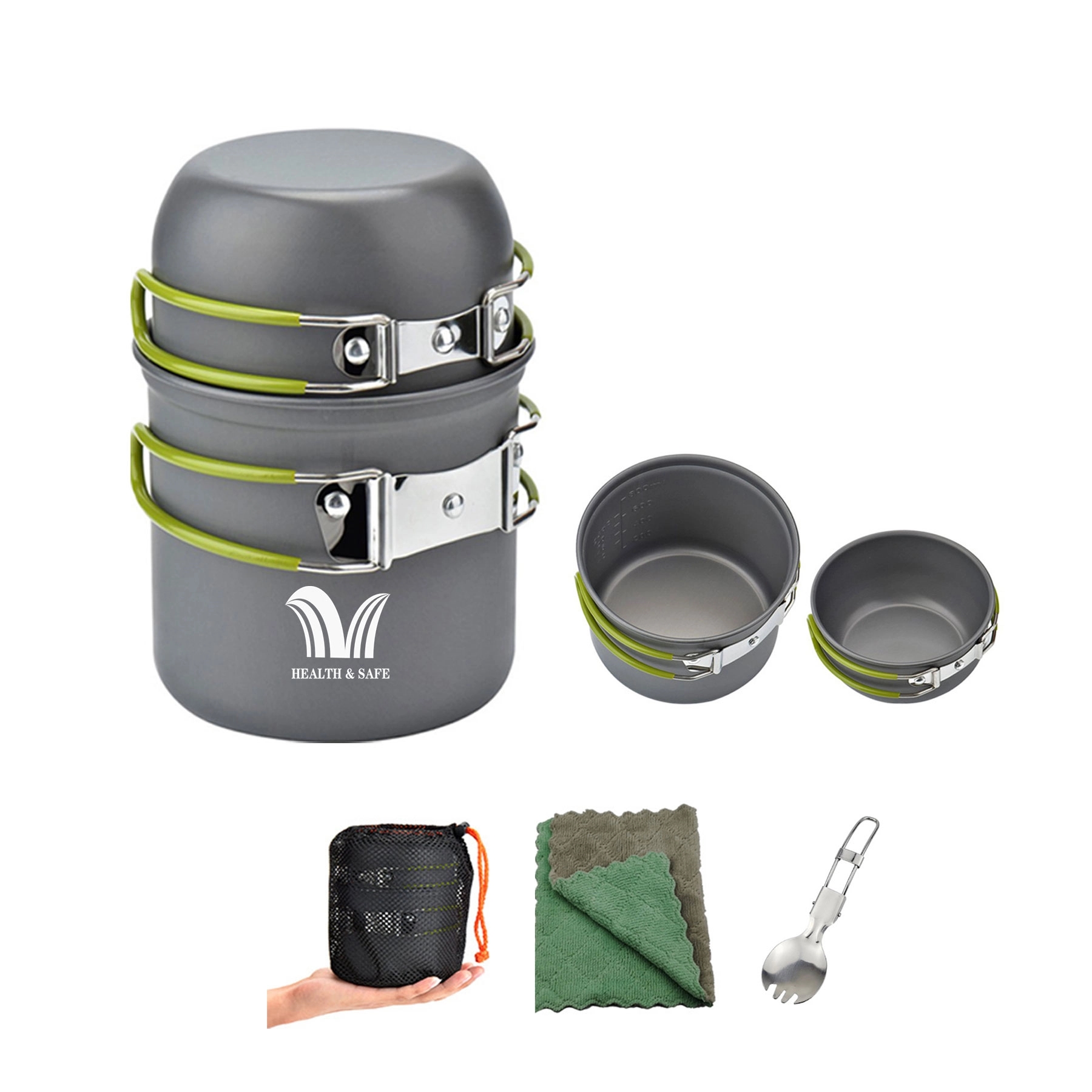 Camping Cooking Set Cookware Mess Kit Kitchen Equipment 2